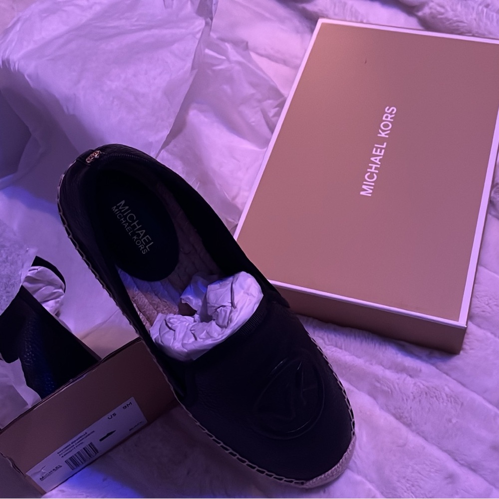 Michael Kors Black Espadrille Loafers